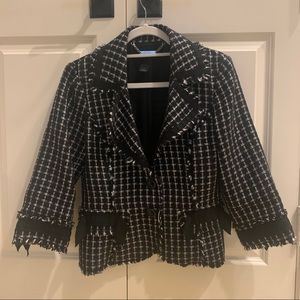 WHBM Black Tweed Blazer